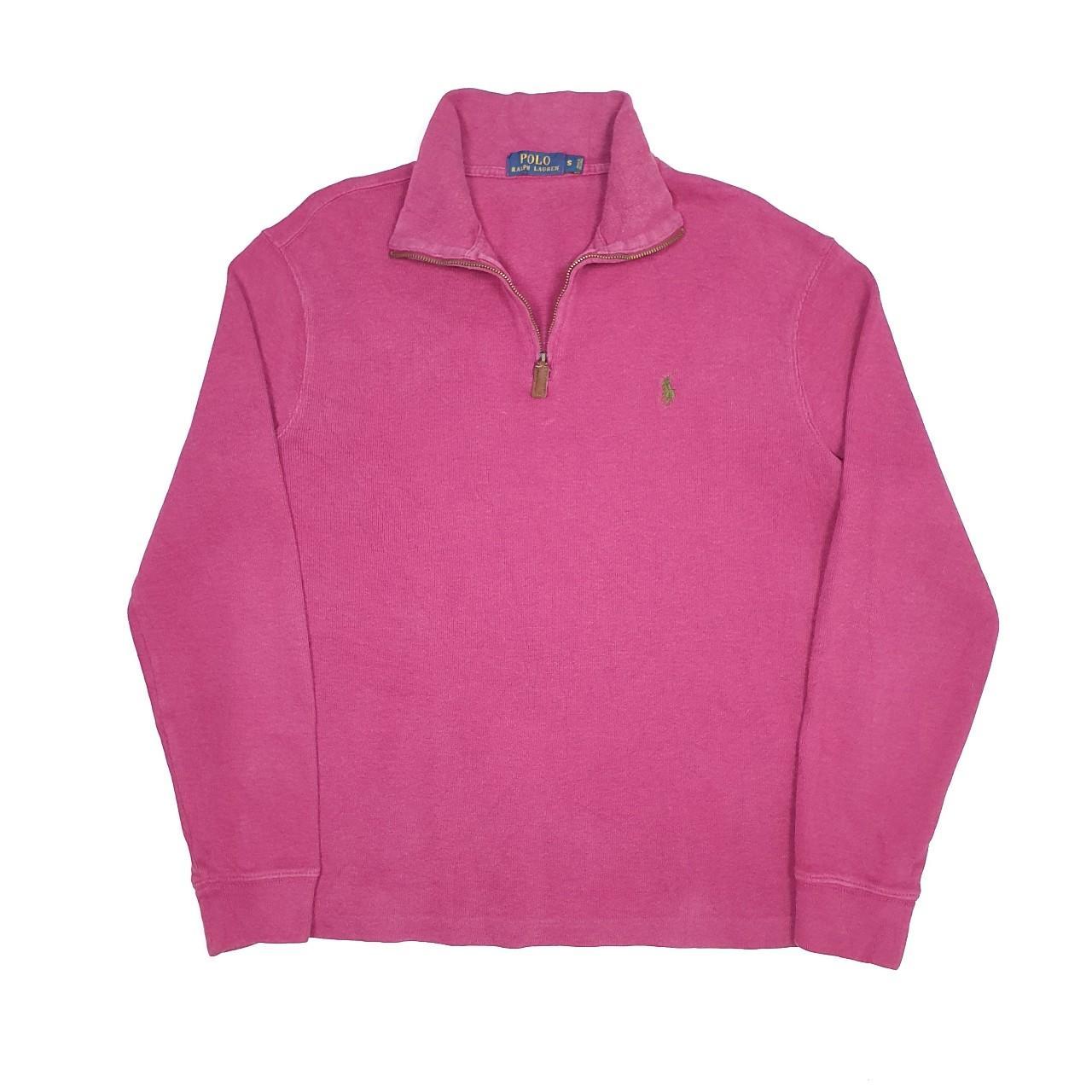 Polo Ralph Lauren Men's Burgundy and Pink Jumper Depop