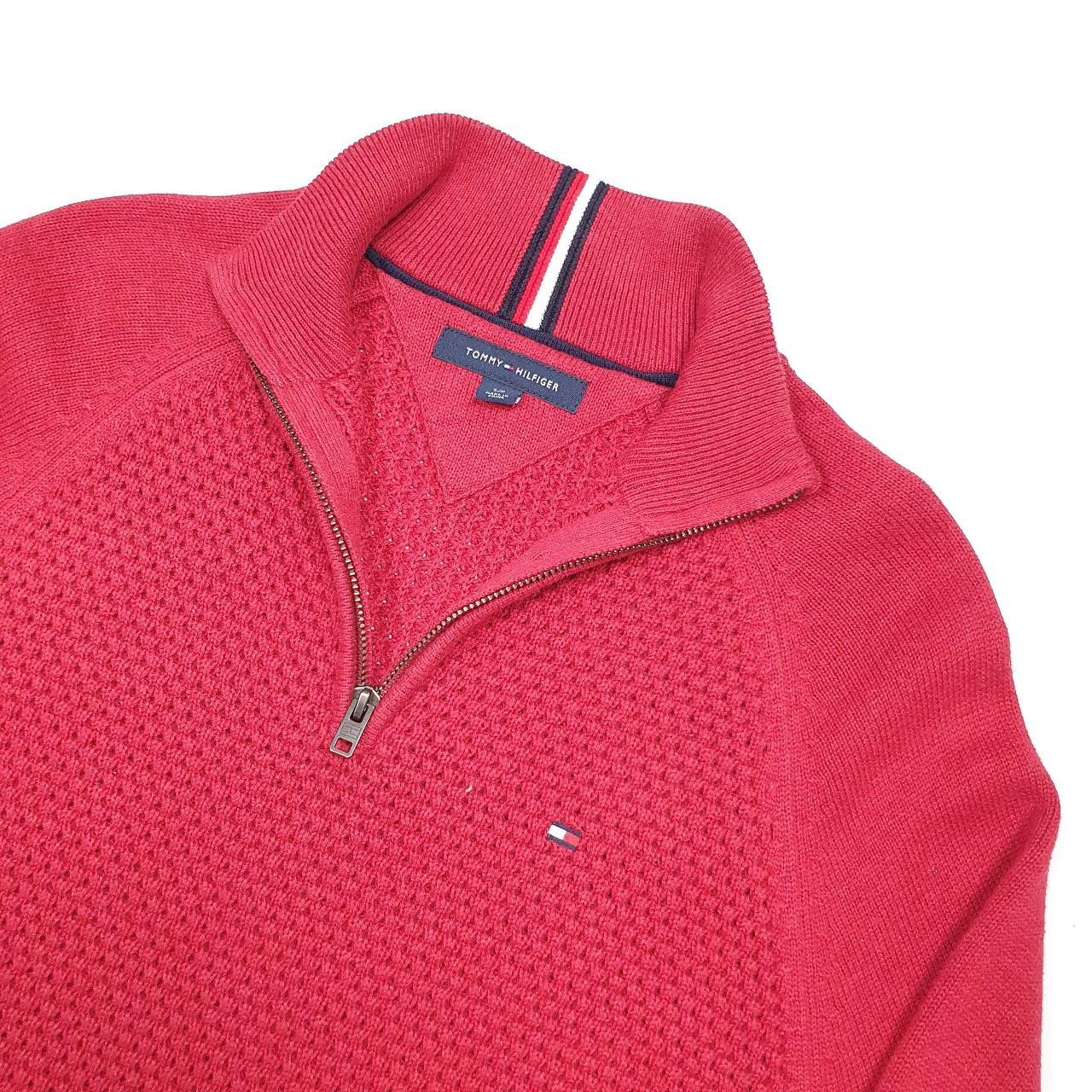 Tommy Hilfiger Men's Red Jumper Depop