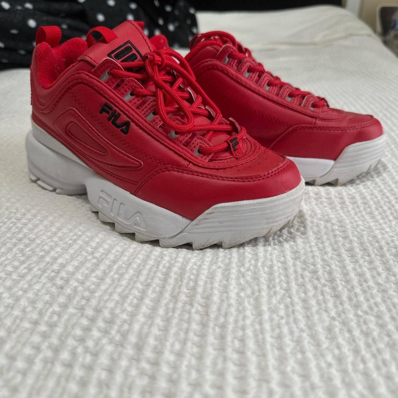 Fila red trainers hotsell