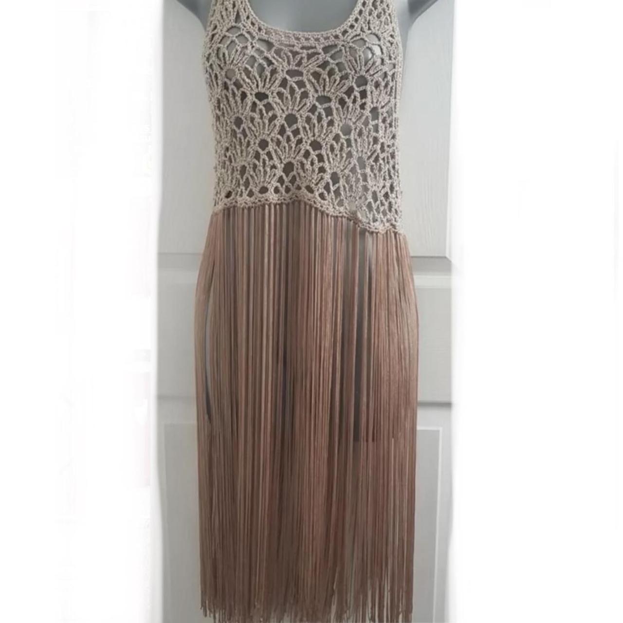 Stunning River Island Crochet Macrame Tassel... Depop