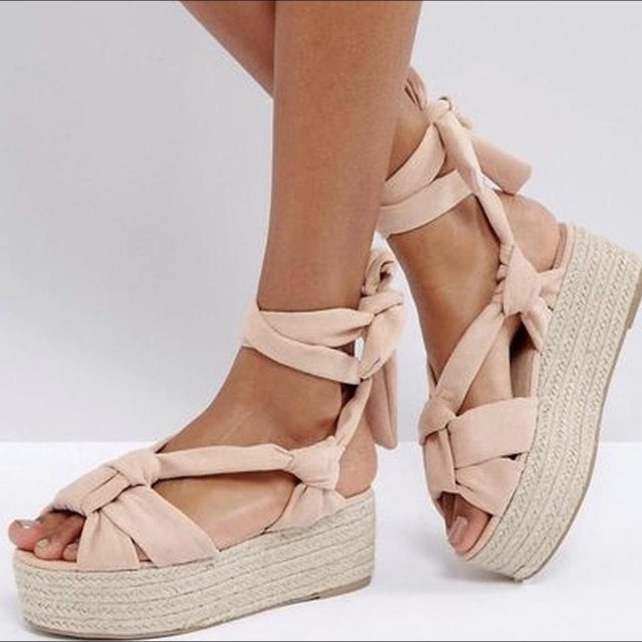 suede flatform espadrilles