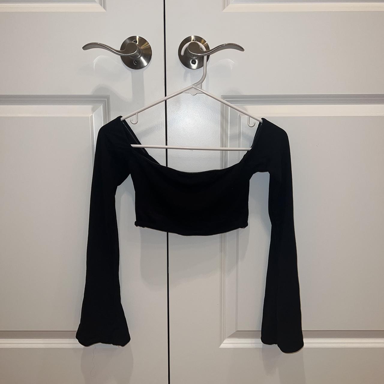 oh polly off the shoulder long sleeve crop... Depop