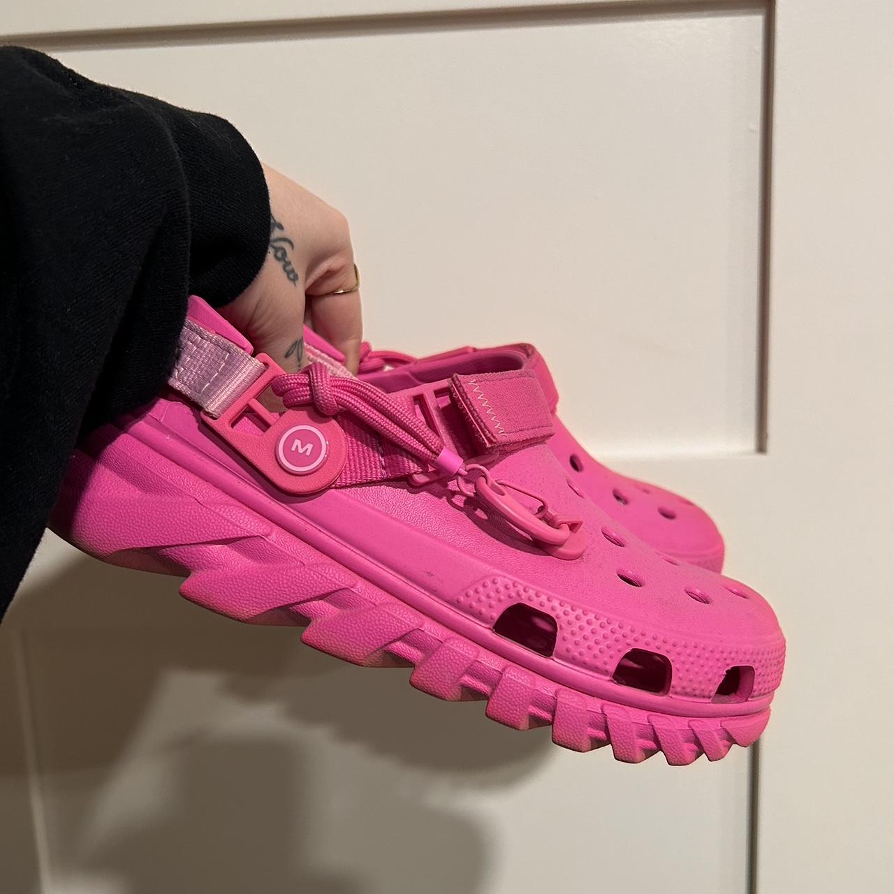 Pink post malone online crocs