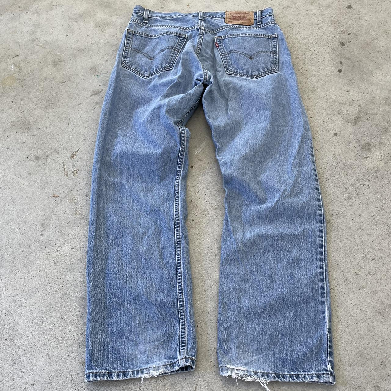 Vintage Levi’s 505 light wash distressed jeans.... - Depop