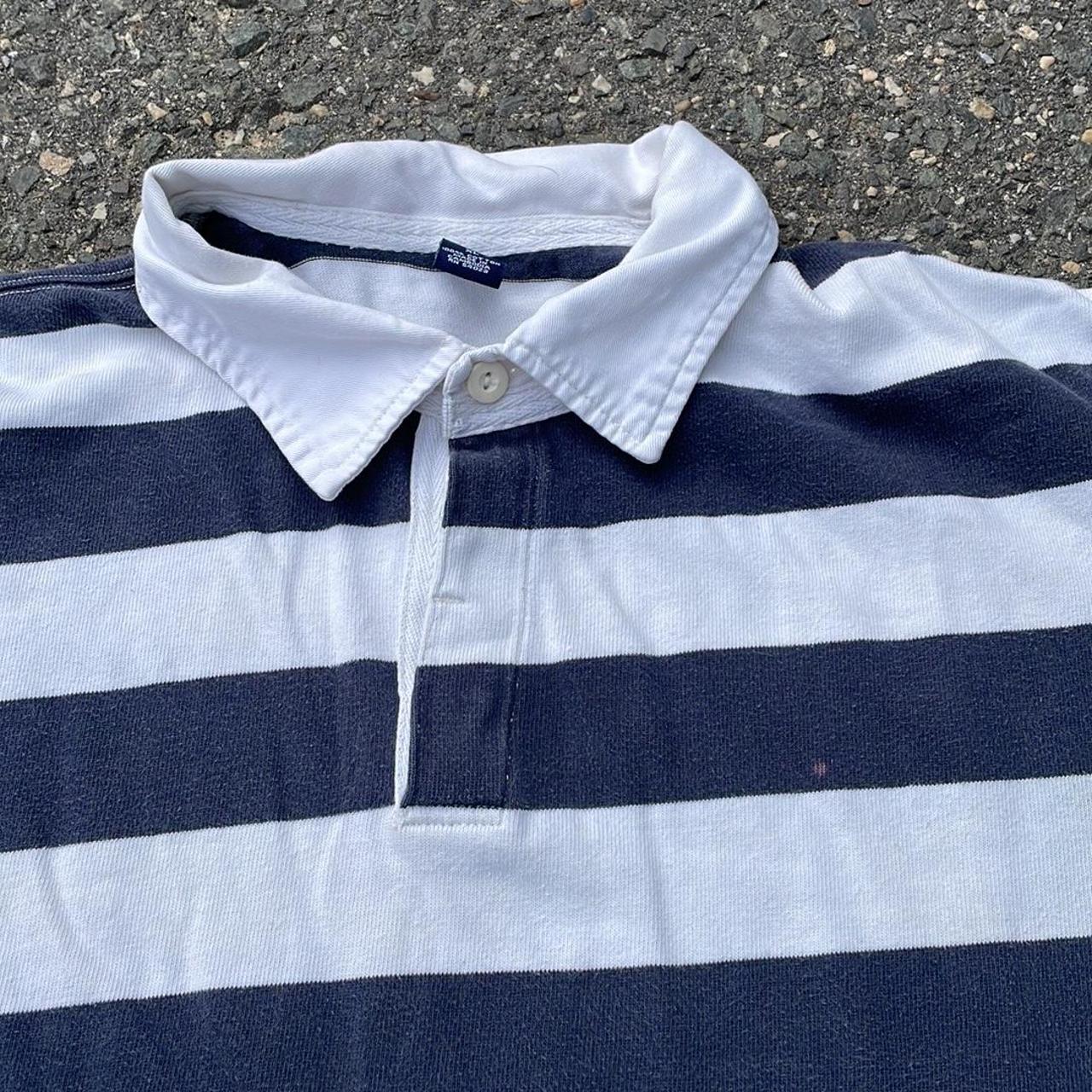 Vintage Gap longsleeve rugby shirt size xl white... Depop