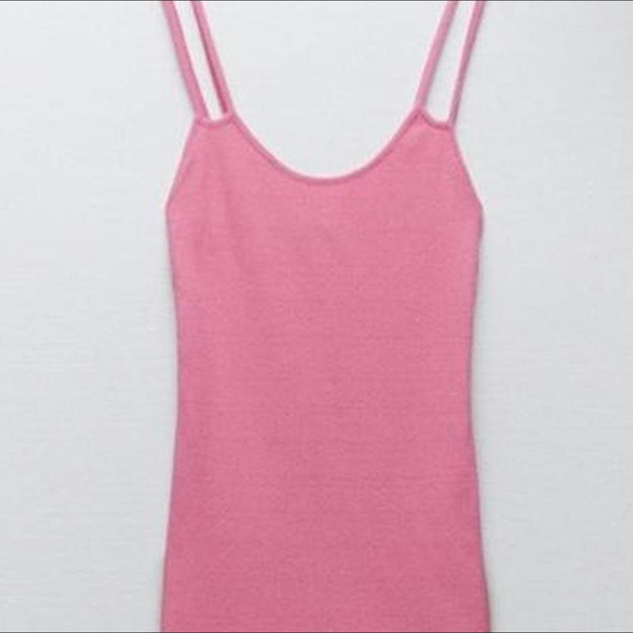 zara pink short bodycon dress Depop