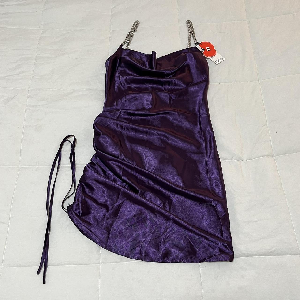 Cider Women's Purple Dress Depop