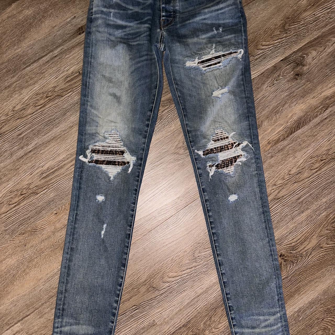 Cheetah print patch amiri jeans Mx1 Depop