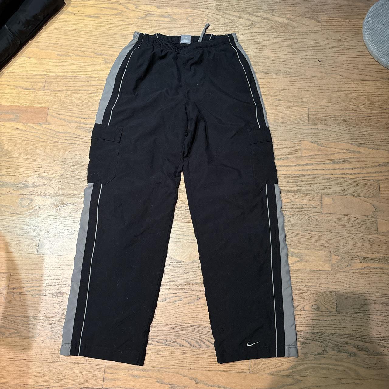 Y2K grey tag Nike cargo track pants size M Depop