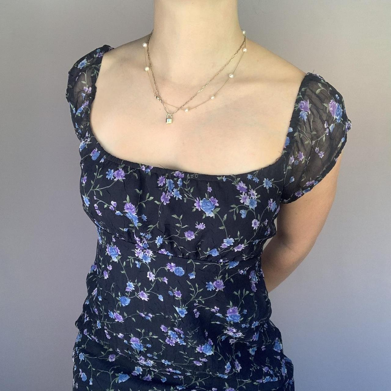 No Boundaries Coquette Floral Tie-back Dress *Model - Depop