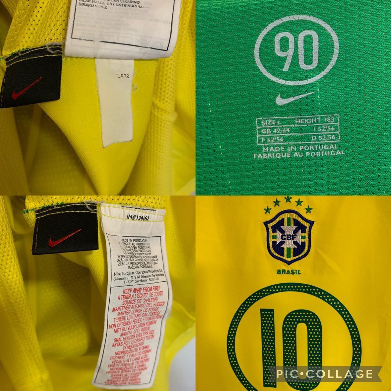 Nike Brazil Football Shirt Home 2004 Size Large... - Depop