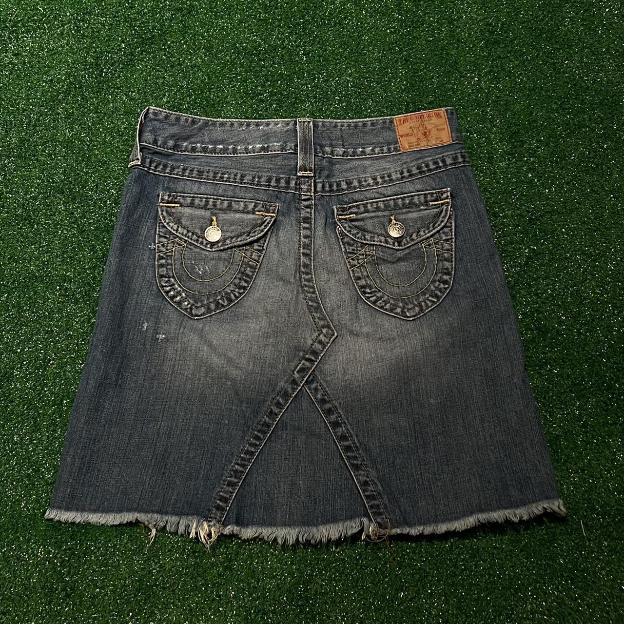 Y2k Authentic True religion “Truey” Skirt in Yellow... Depop