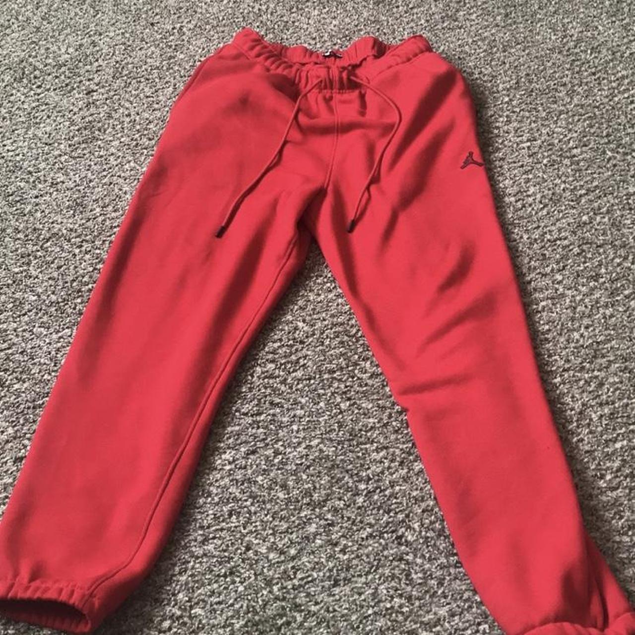 Red Jordan Pants ( with signature ) Depop