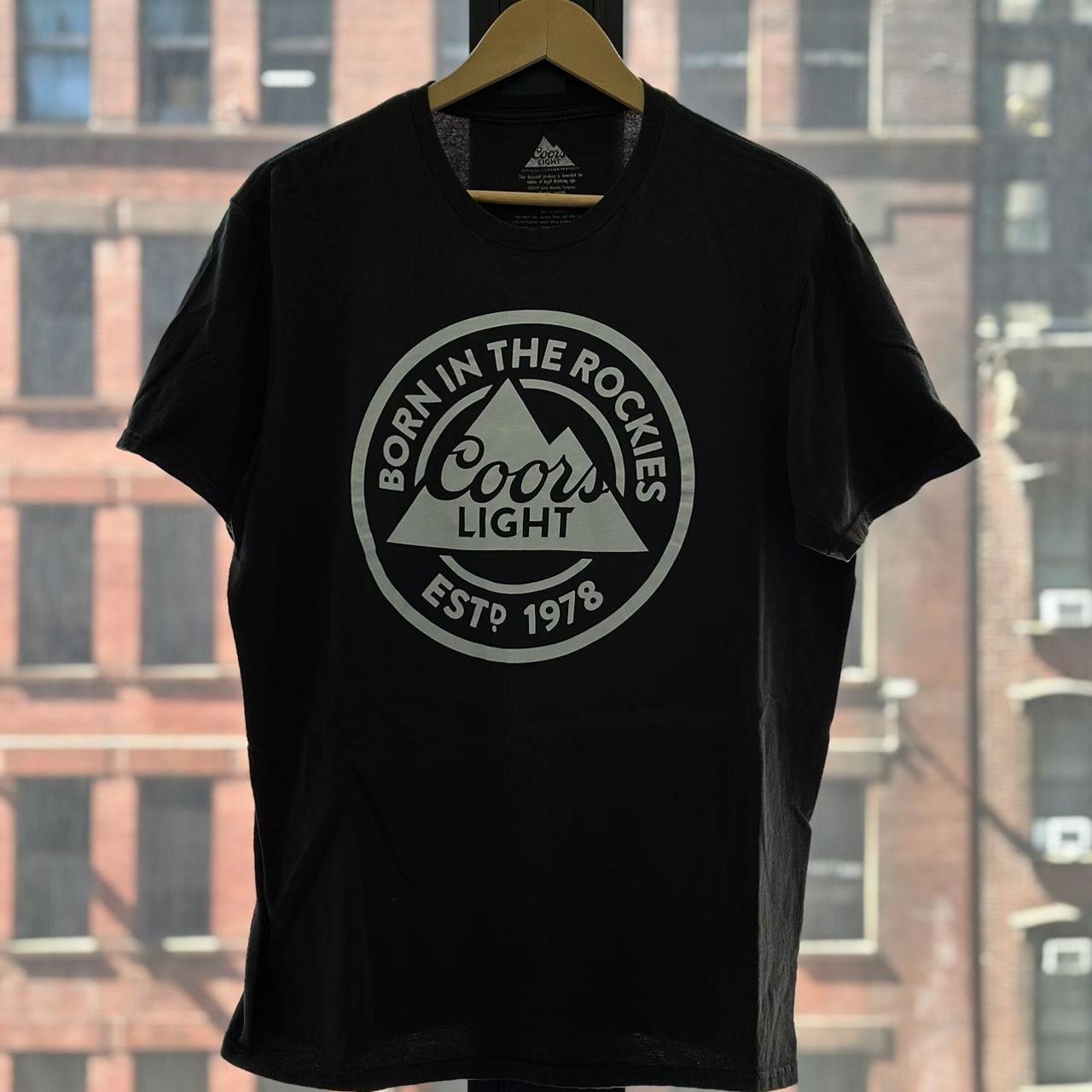 Coors light T shirt black used Black coors... Depop