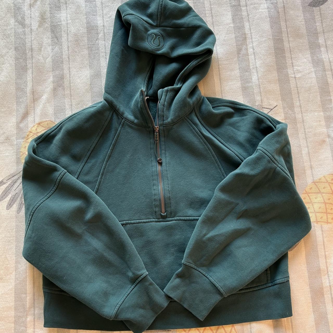 Lululemon Scuba Half Zip Green Jasper In good... - Depop