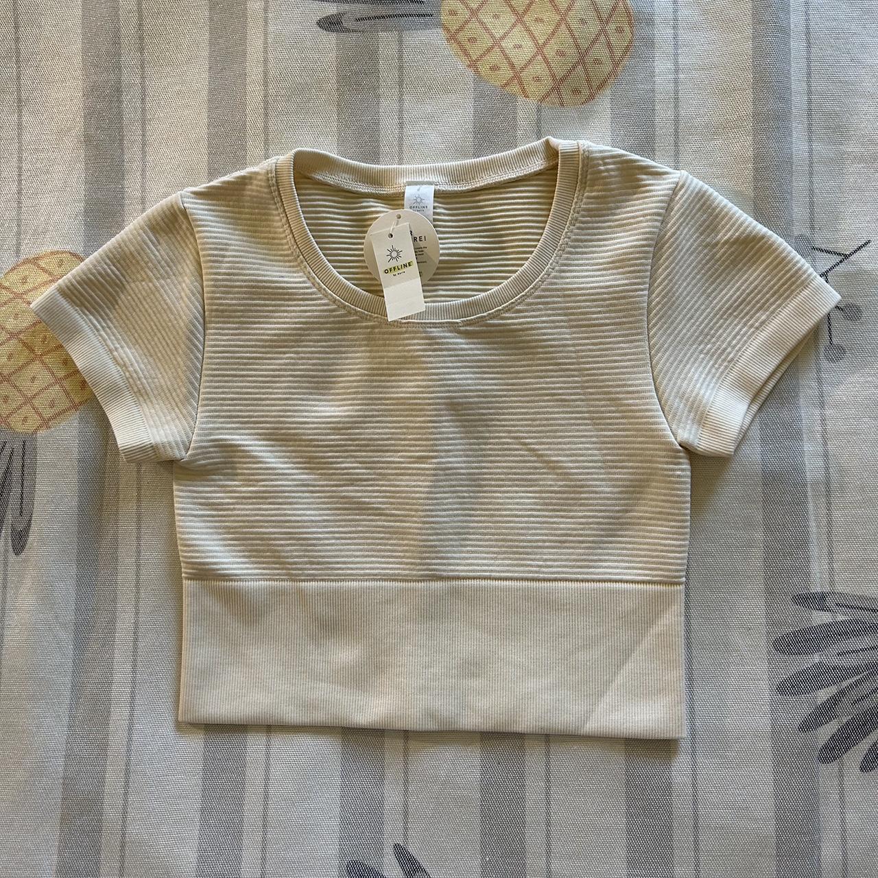 OFFLINE by Aerie Seamless Waffle Crop Top New with - Depop