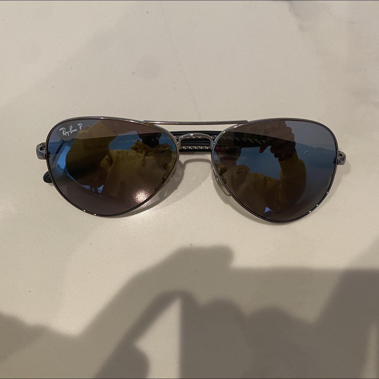 Ray-Ban Black and Silver Sunglasses | Depop