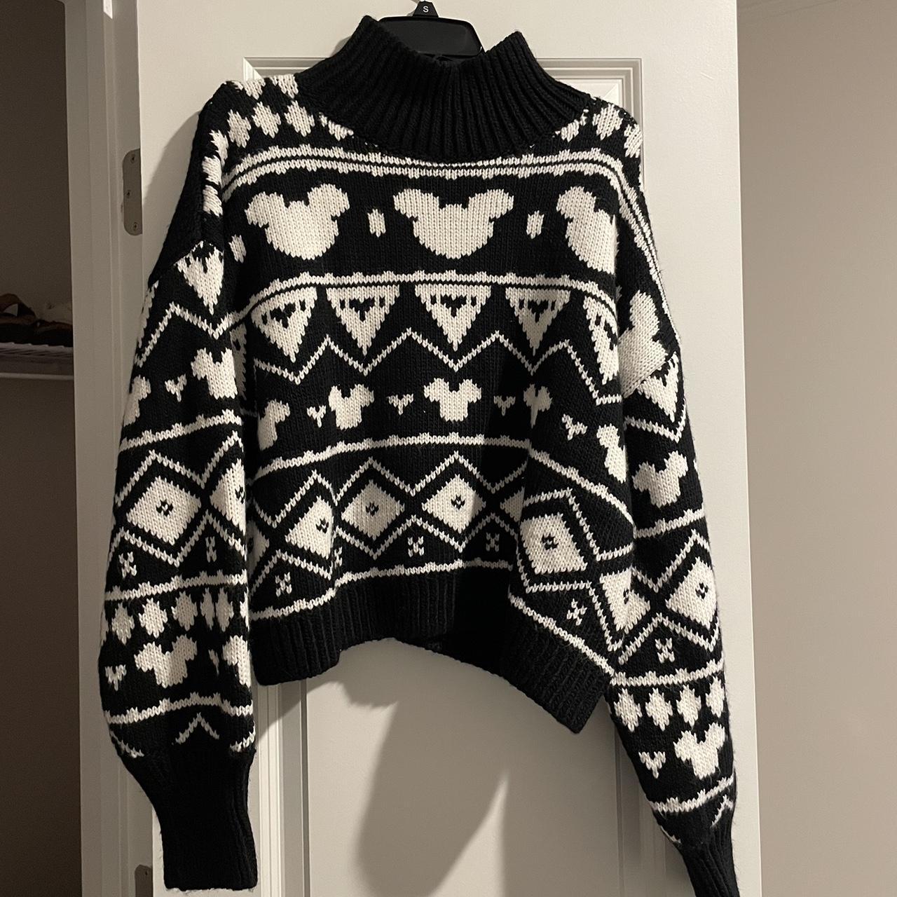 mickey mouse disney cropped sweater - Depop