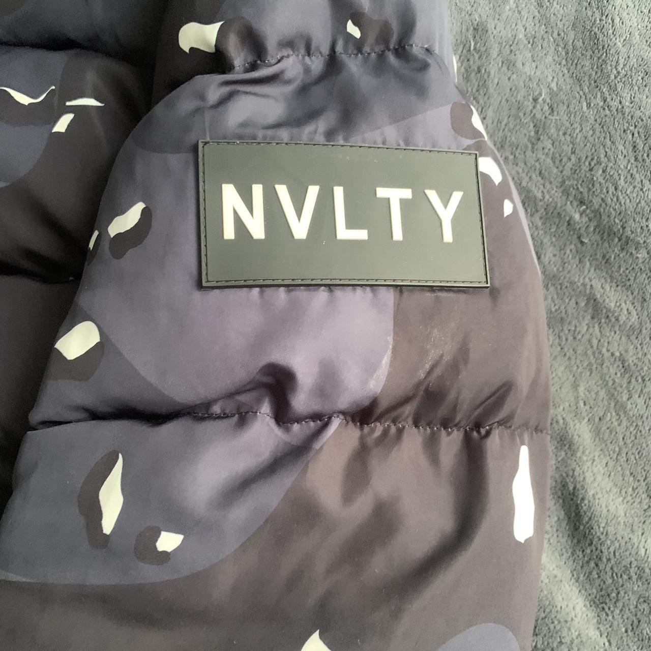 Nvlty London Camo Puffer Jacket Black - Size... - Depop