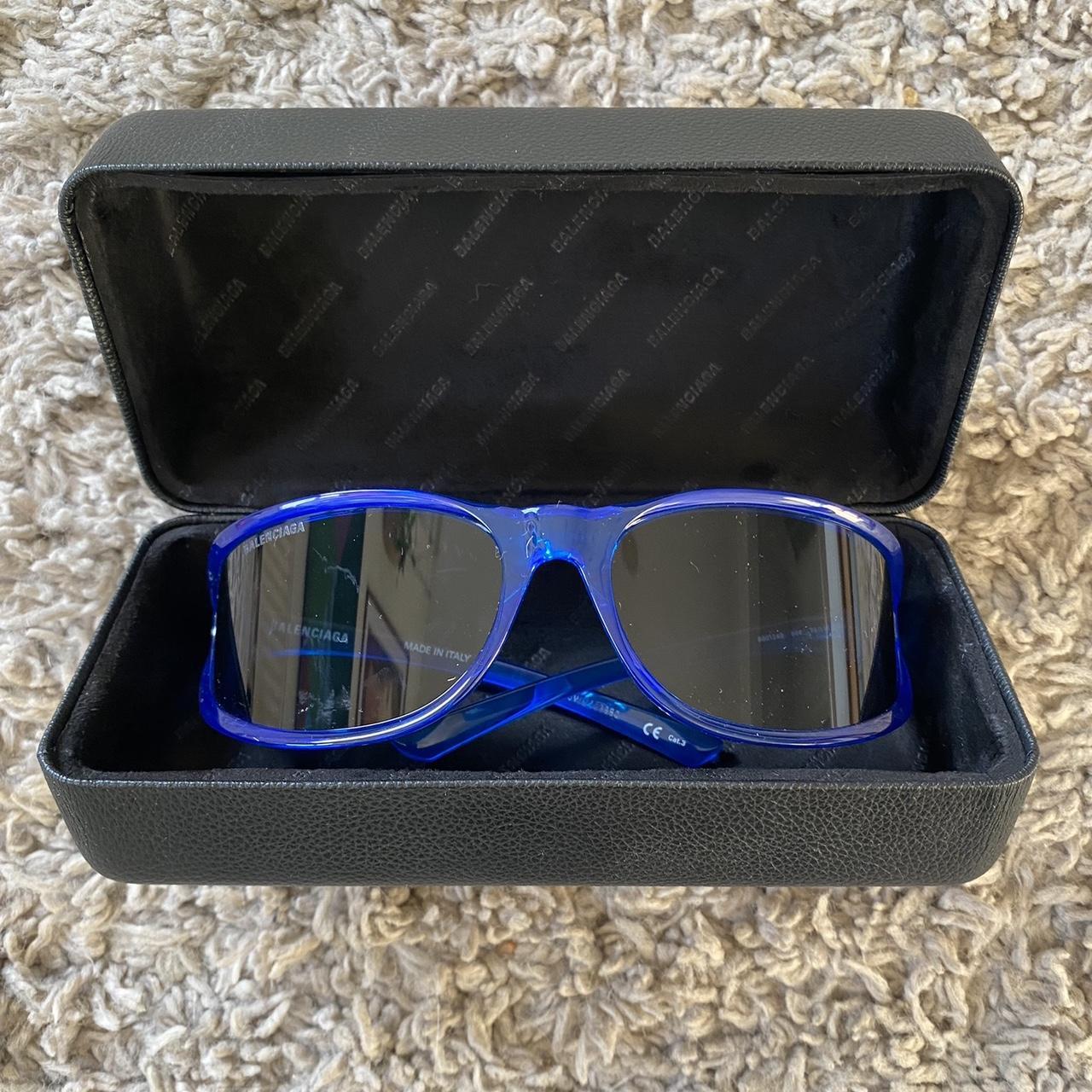 Balenciaga blue translucent sunglasses basically... - Depop