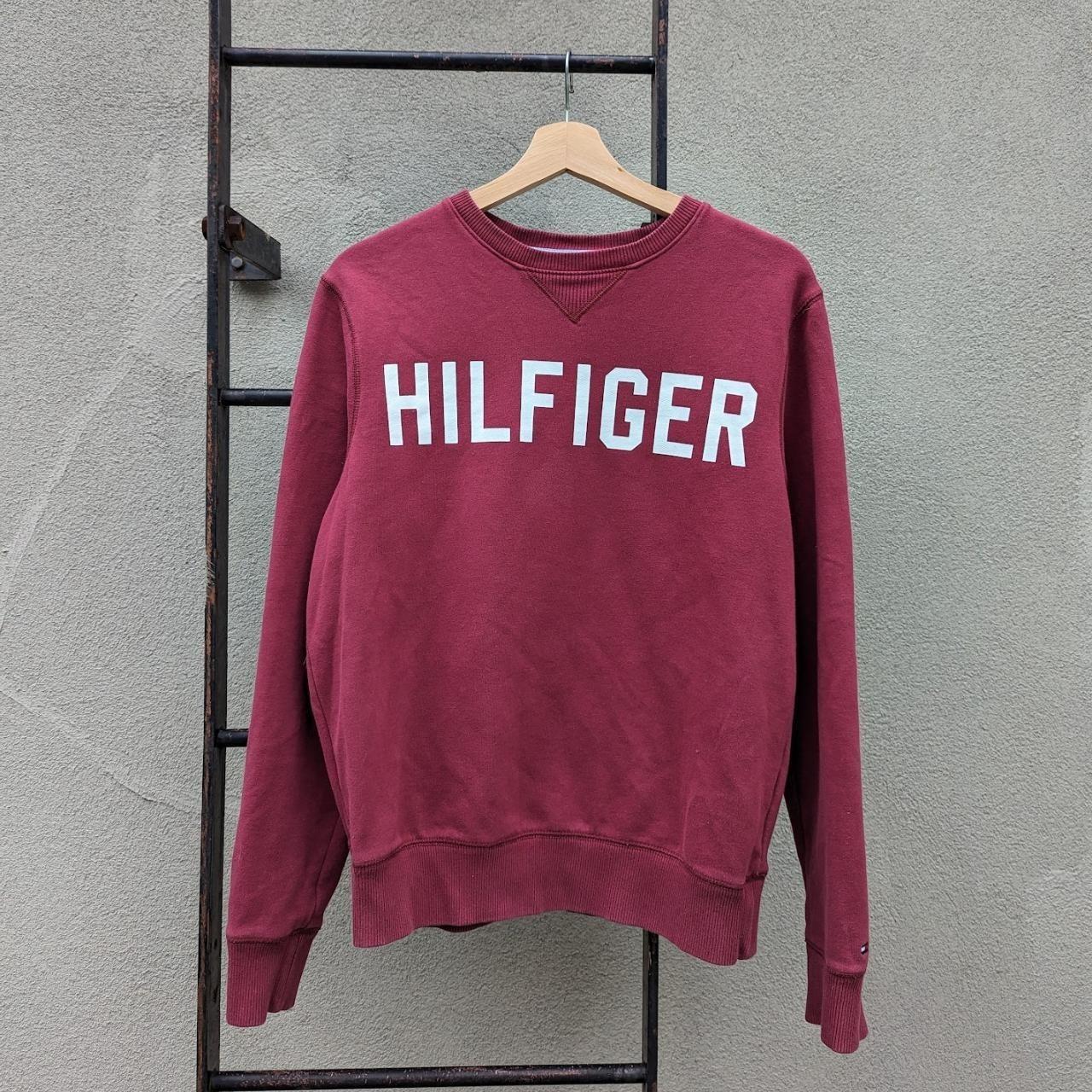 Tommy hilfiger burgundy outlet sweatshirt