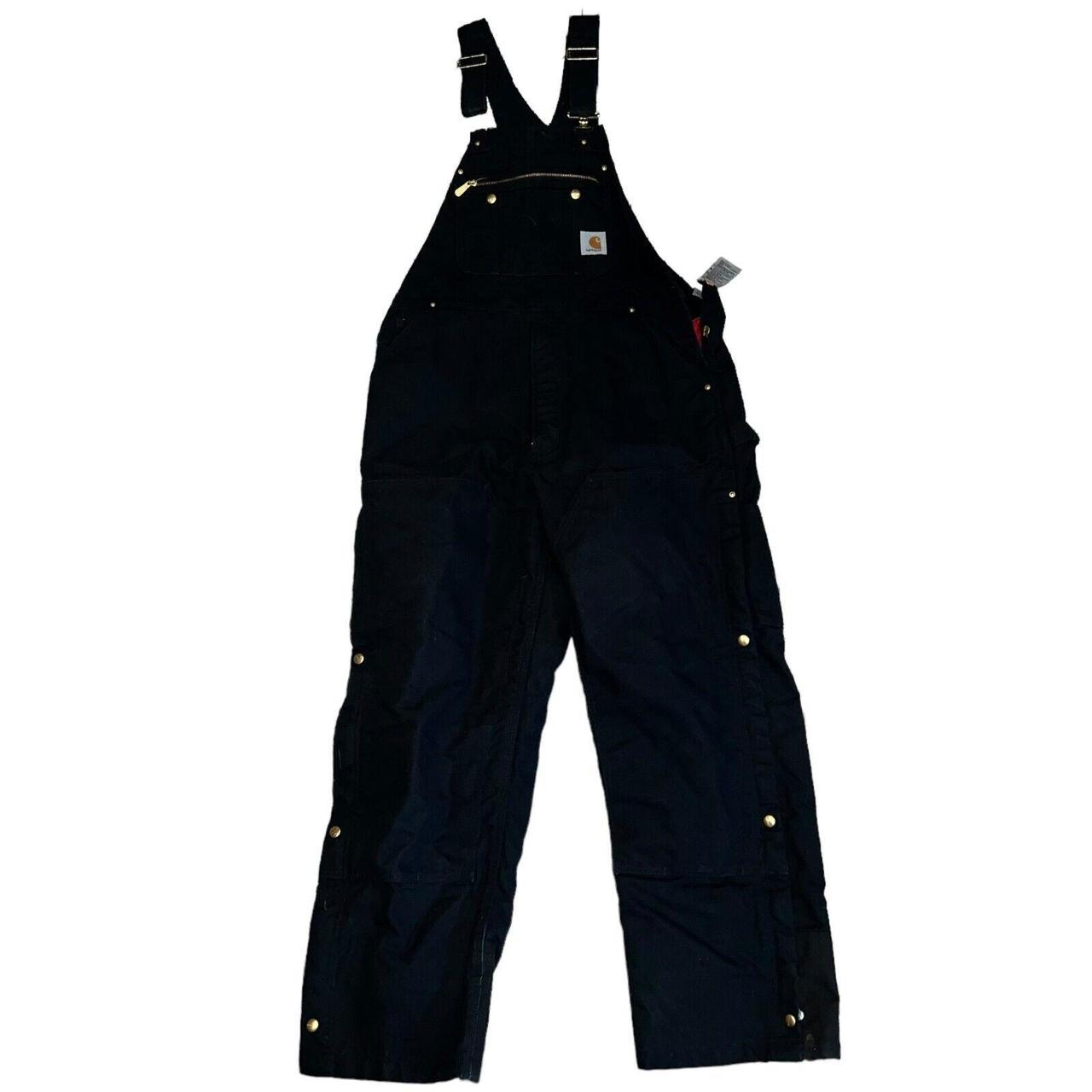 Black Carhartt R41 BLK Overalls Mens Size 40 x 30