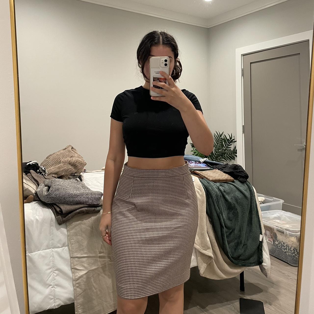 Black midi 2025 skirt size 8