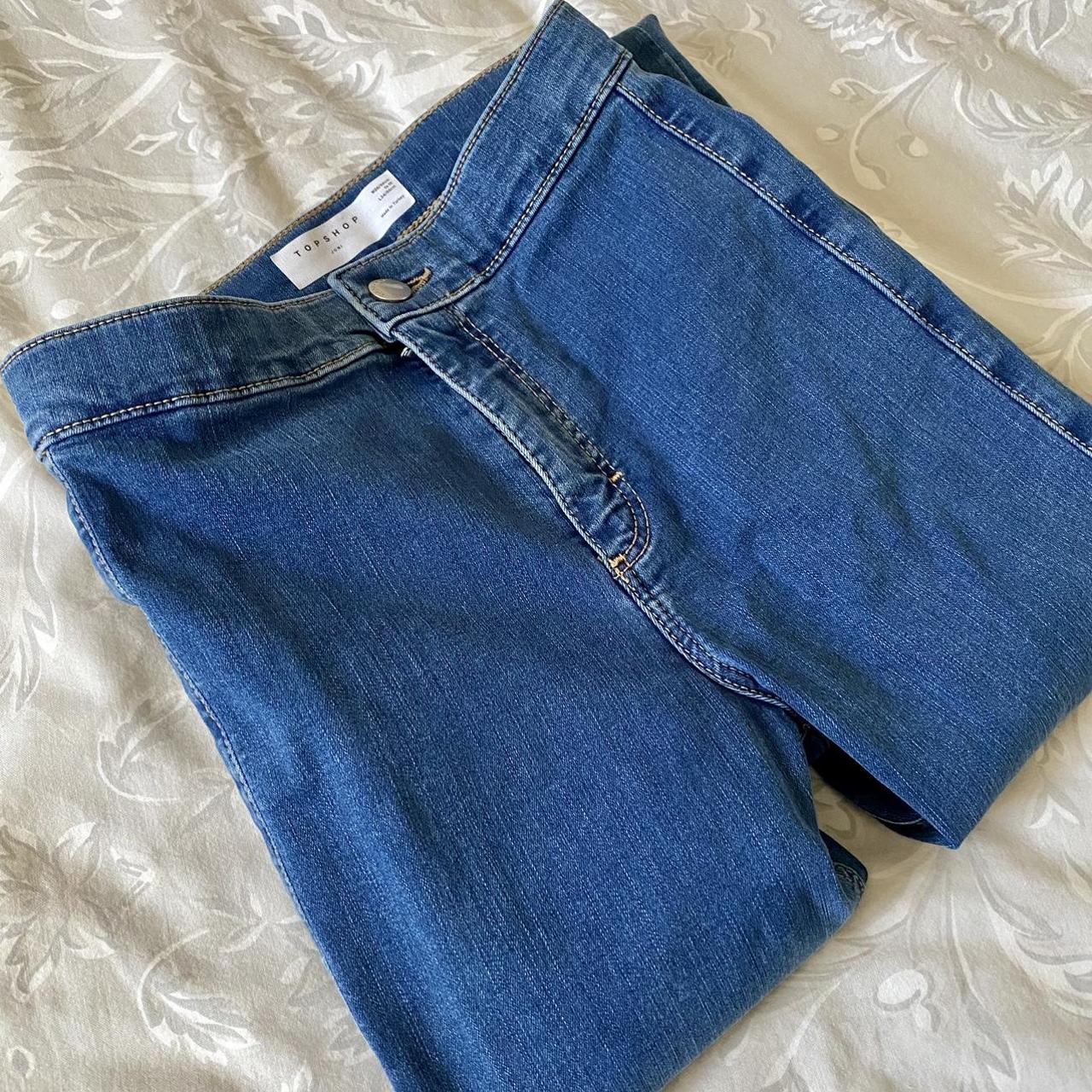 Topshop mid blue Joni jeans W26 L34. No tags. Worn... - Depop