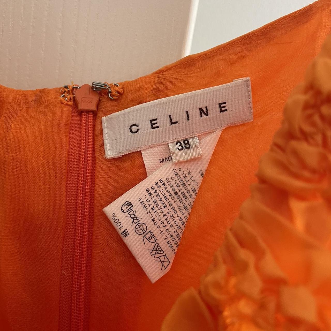 CELINE Women's Orange Dress Depop
