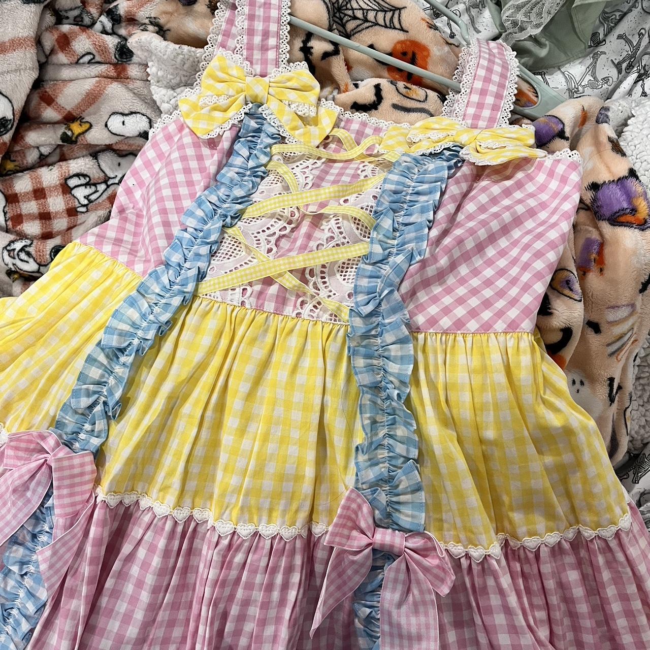 Angelic pretty Three tiered gingham jsk No flaws... Depop