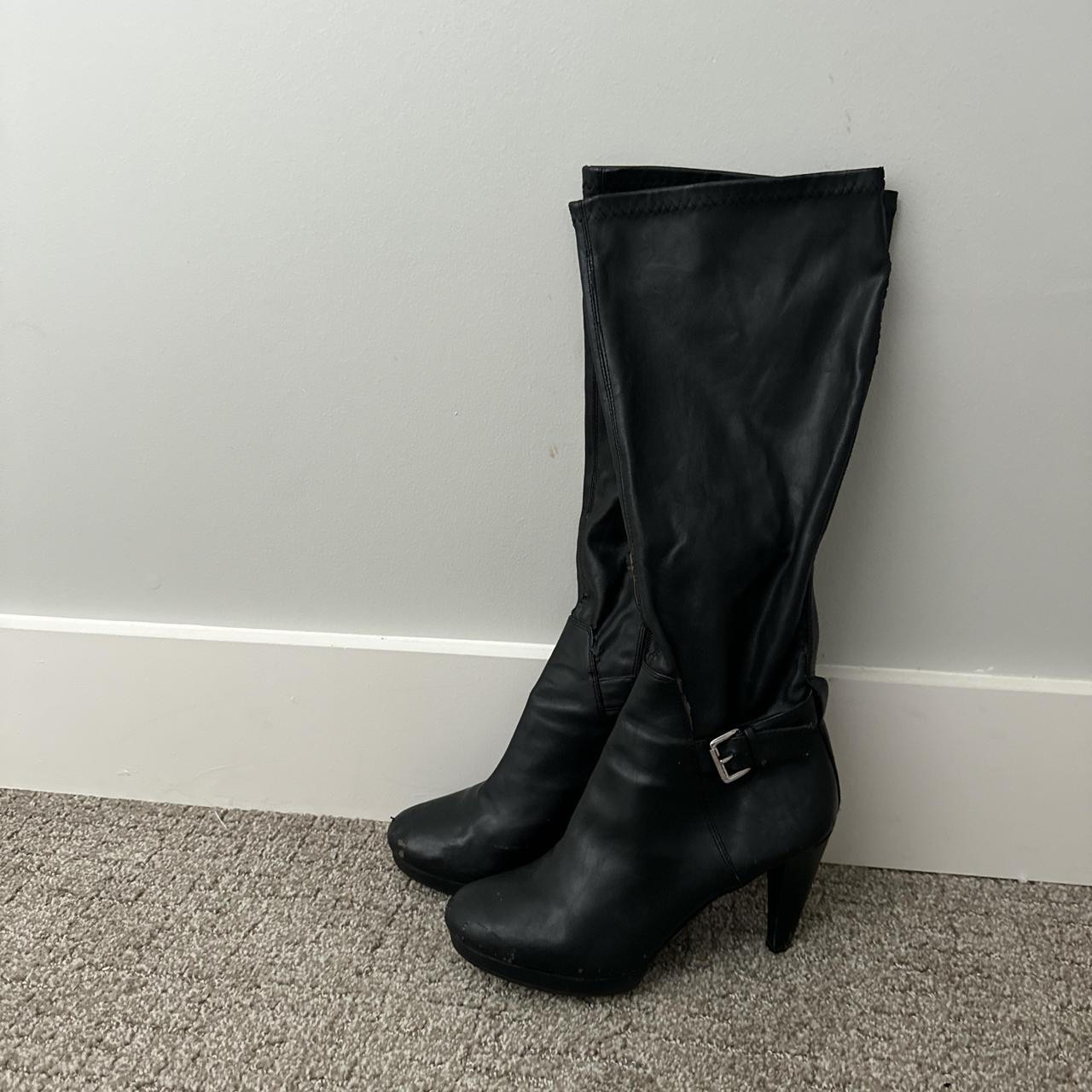 the cutest nine west Black knee high boots with