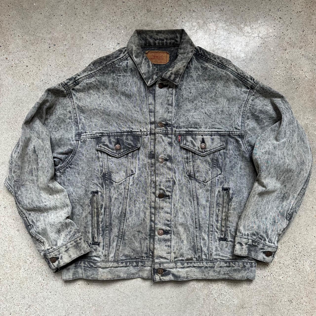 Levi's washed black denim on sale jacket