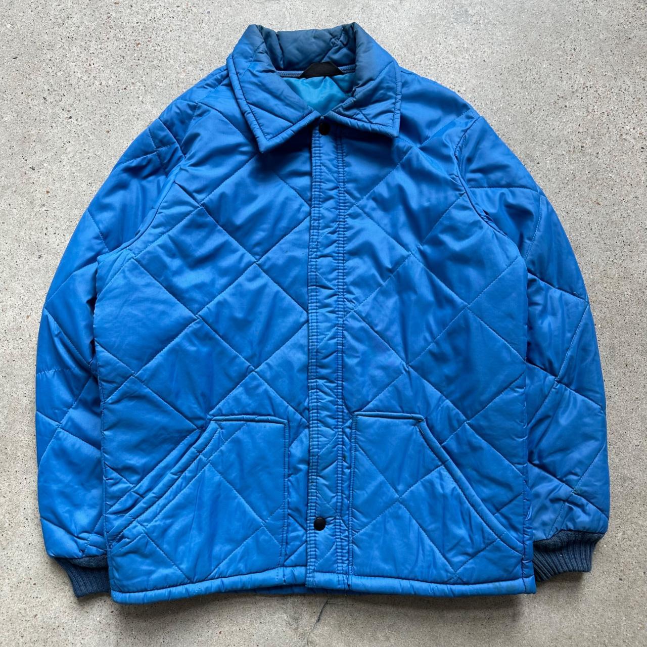 Vintage Big Smith Quilted Blue Work Jacket in good. Depop