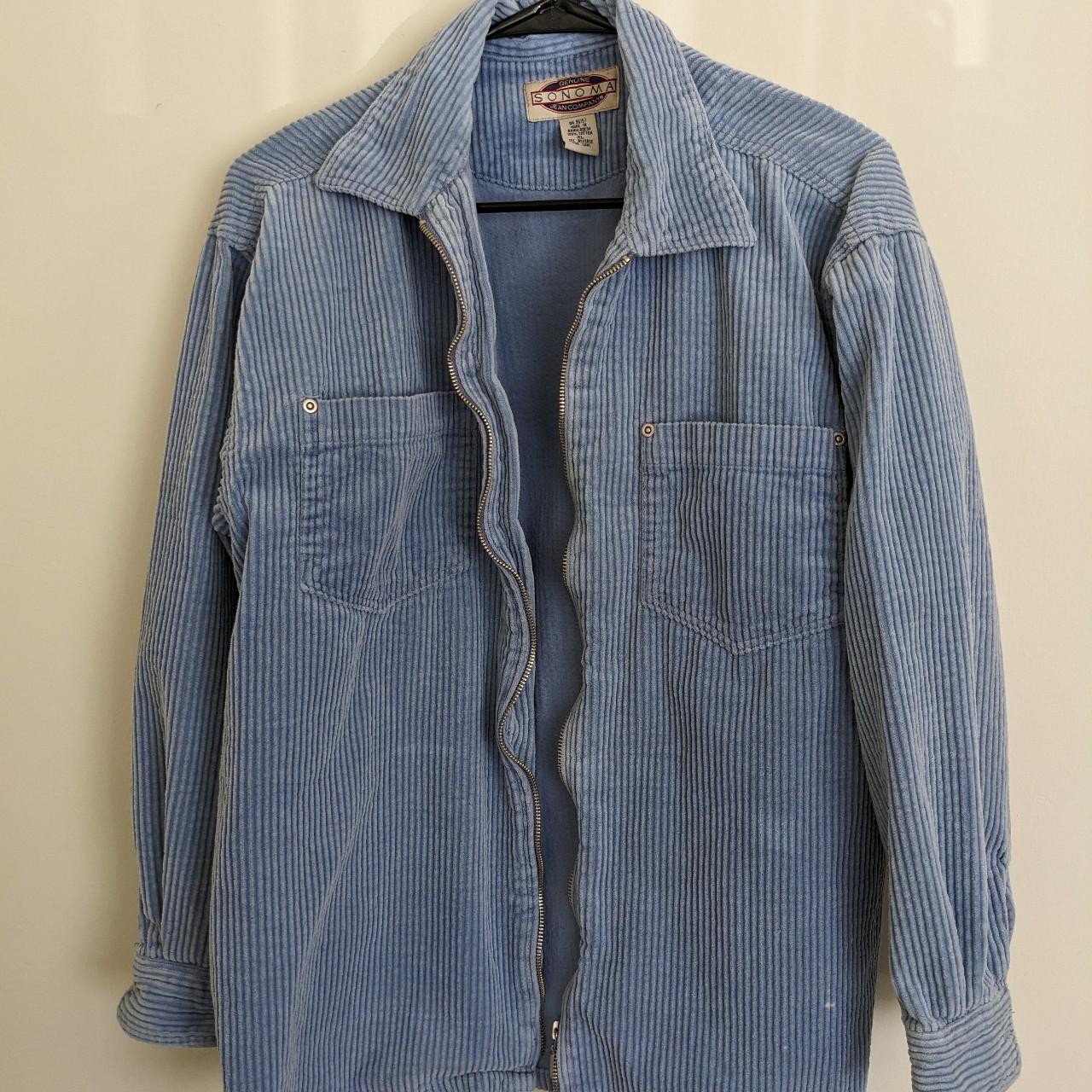 Light blue outlet corduroy jacket