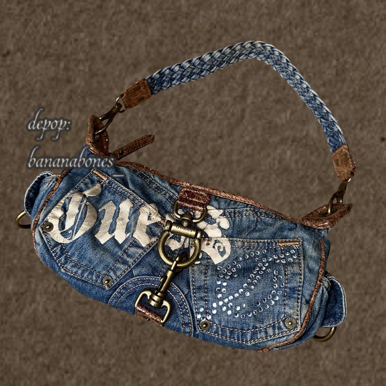 Shops Y2K Guess Denim Demi Shoulder Bag