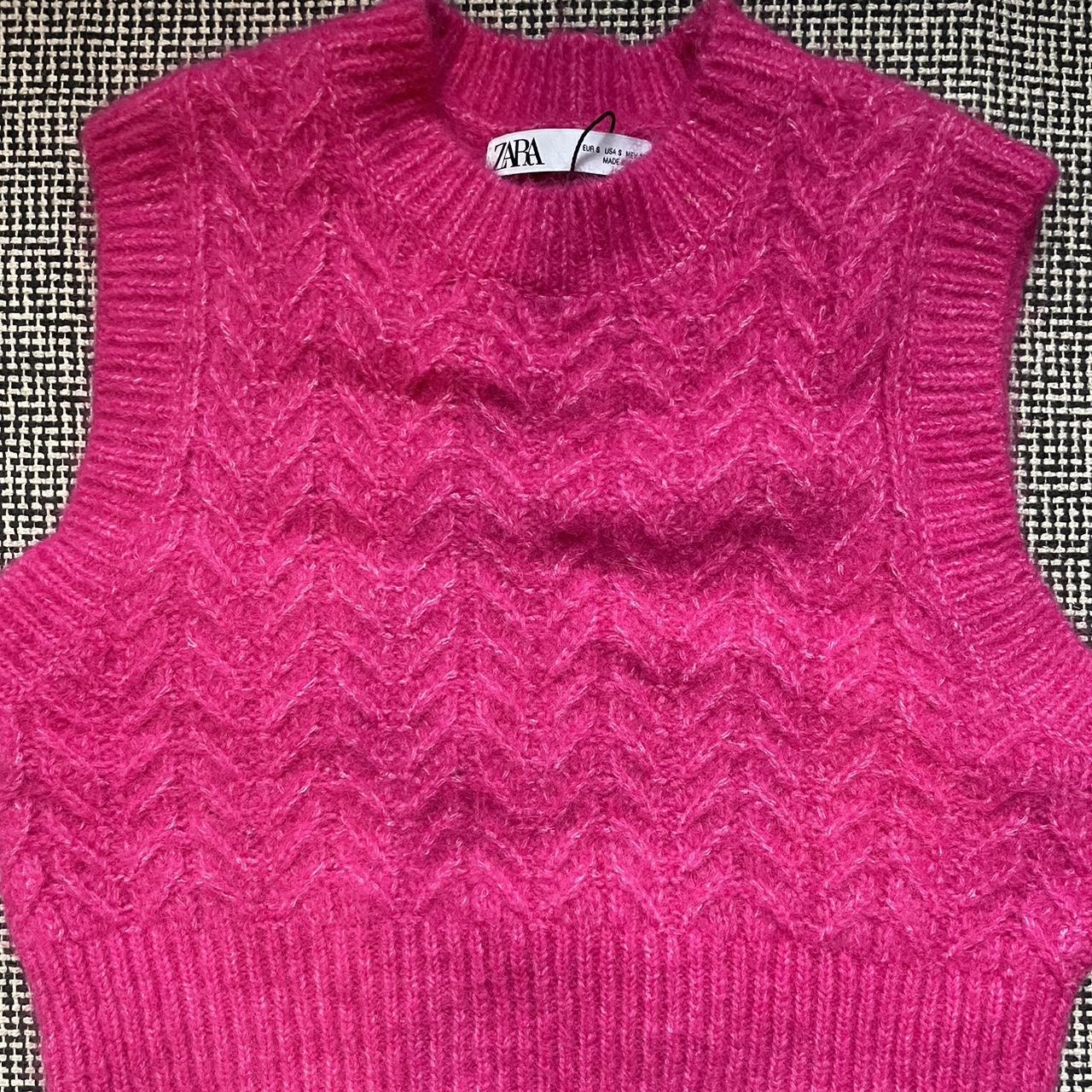 Pink Zara sweater vest Depop