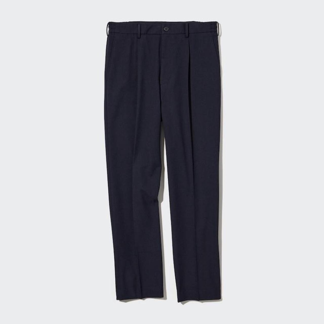 UNIQLO Men's Navy Trousers Depop
