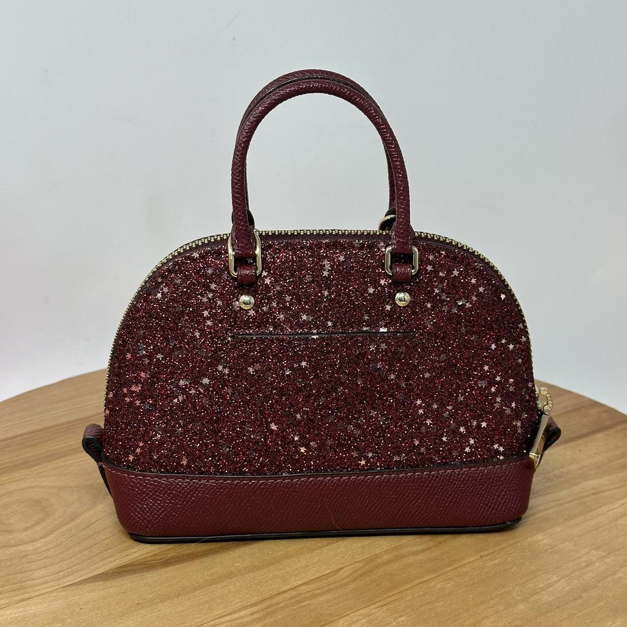 Coach Ruby Red Glitter Mini high quality Sierra Purse