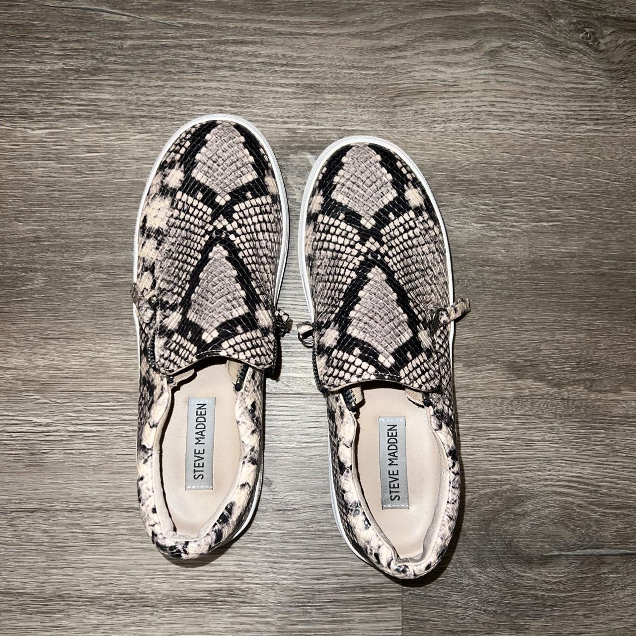 Snakeskin steve madden slip hot sale on