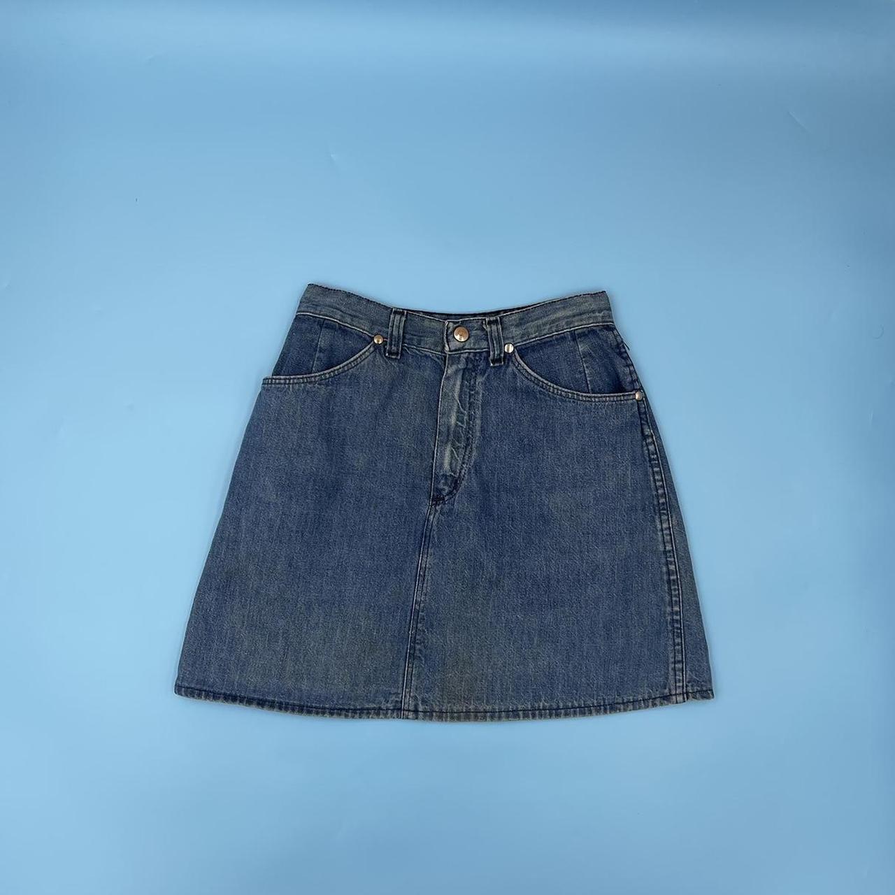 Vintage Early 90’s WRANGLER Denim Skirt Made in... - Depop