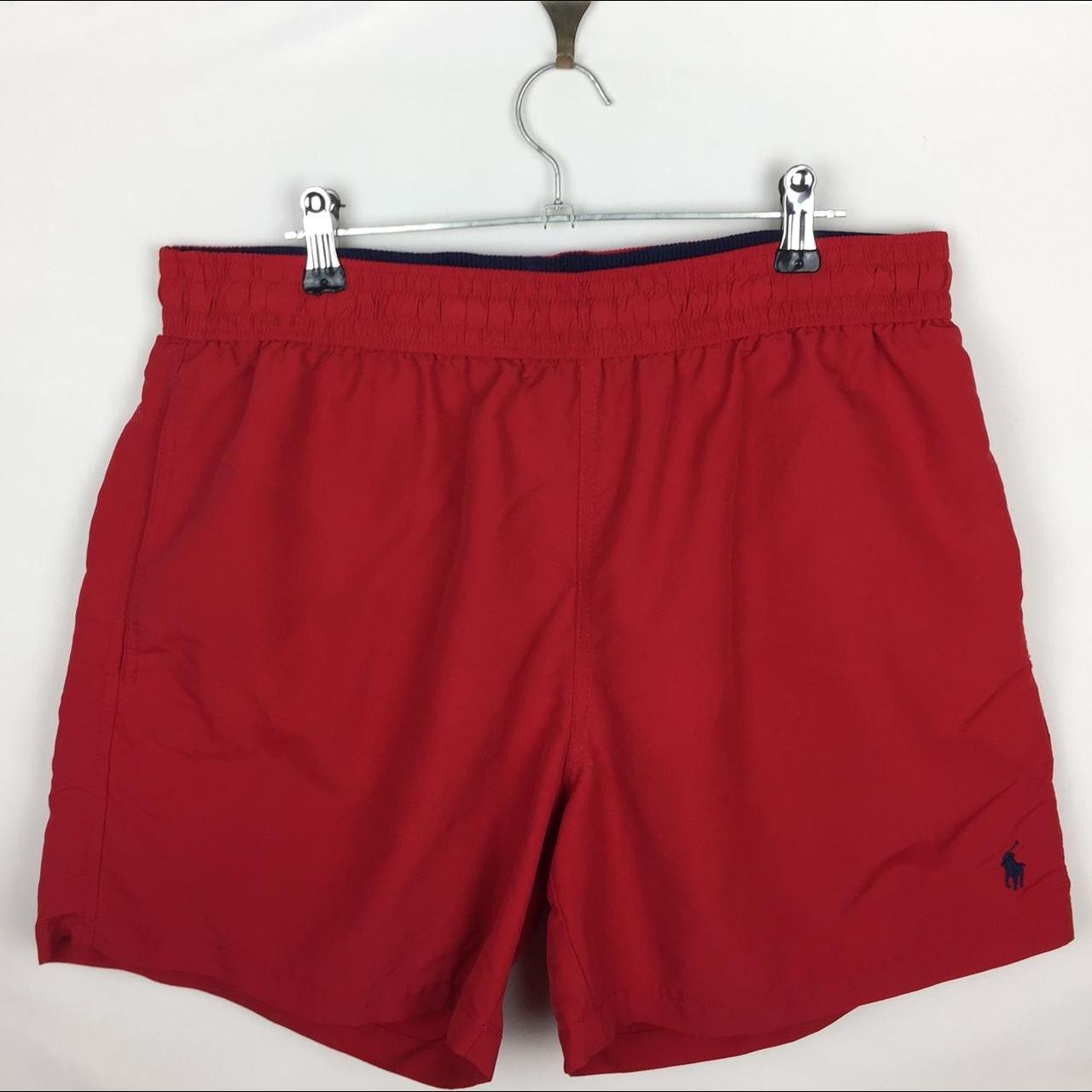 Red Polo Ralph Lauren Swim Short Navy Embroidered... - Depop