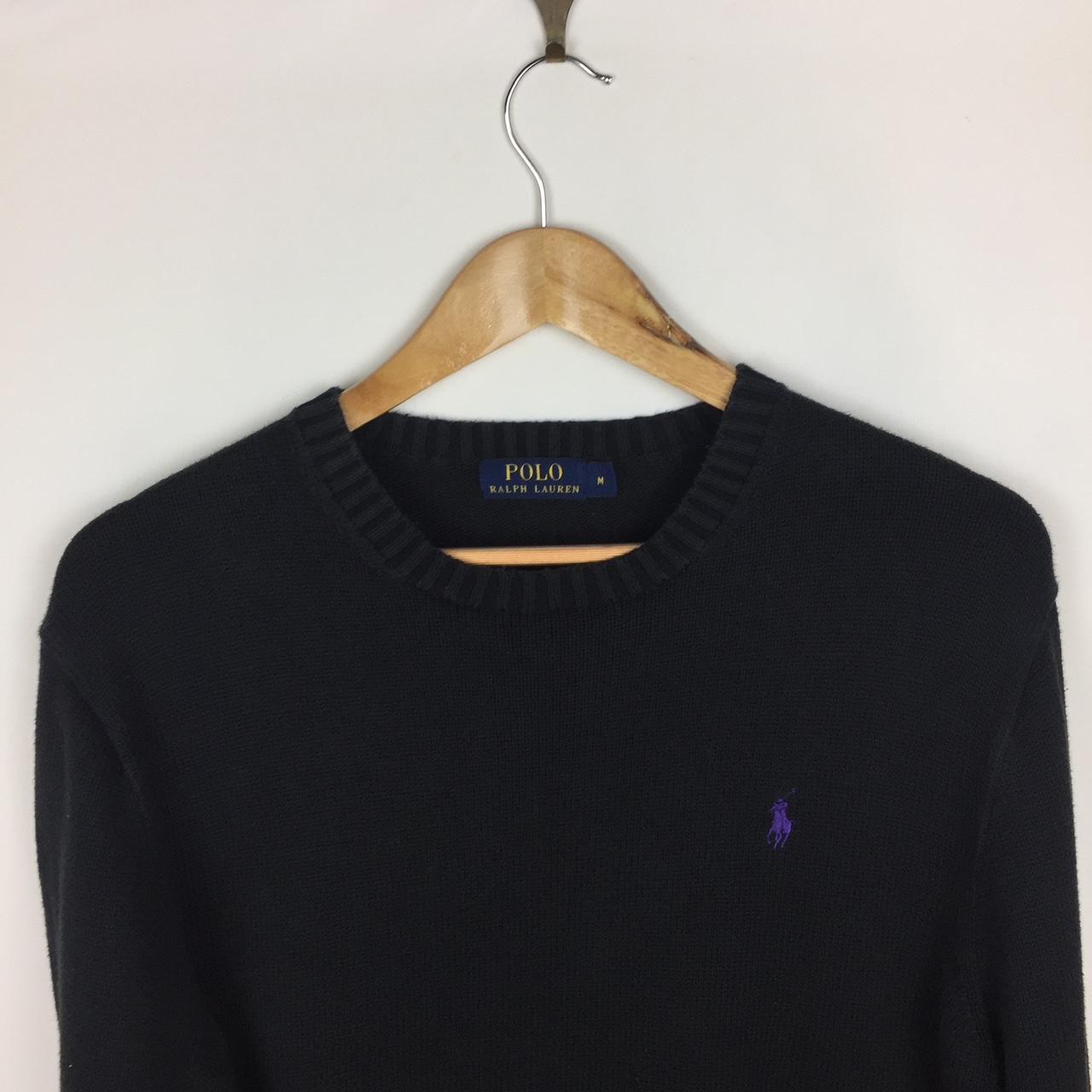 Black Polo Ralph Lauren Knit Jumper Purple... - Depop