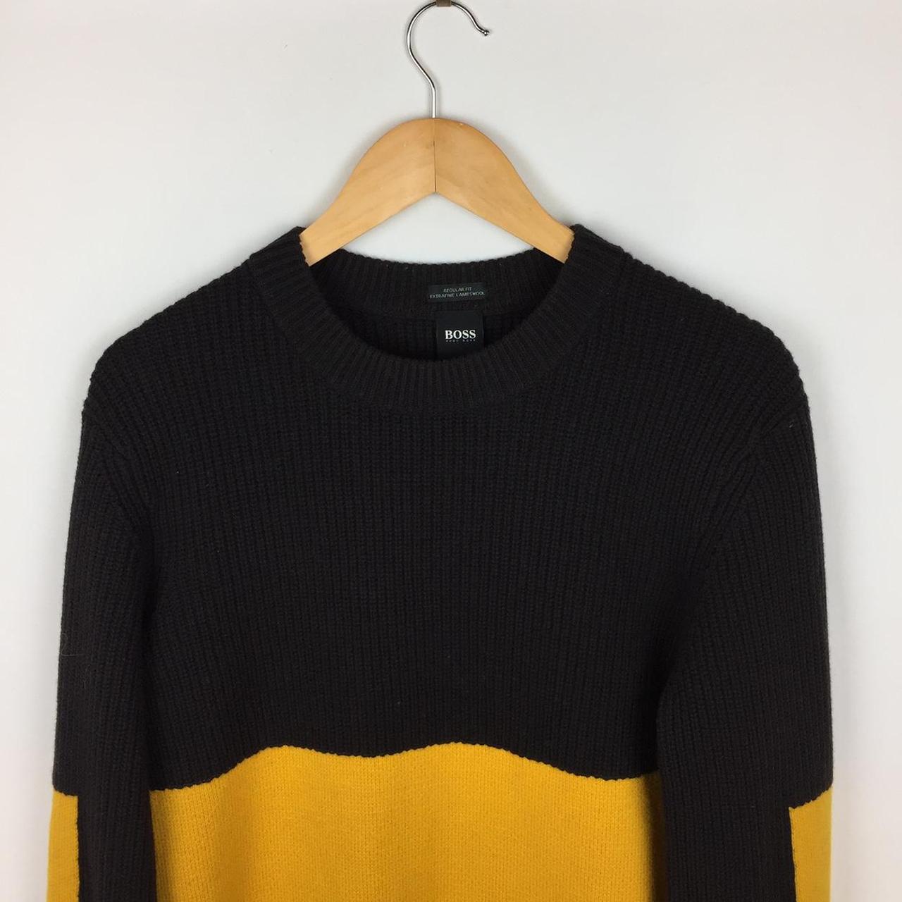 Hugo boss yellow on sale jumper