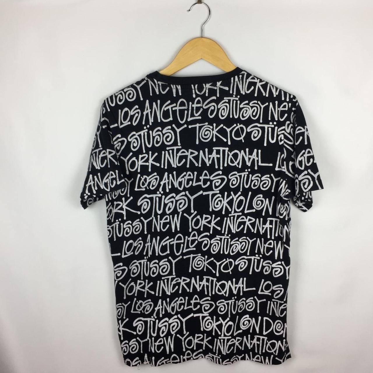 Rare Black & White 2000's Stussy Allover T-shirt | Depop Rare Black & White 2000's Stussy Allover T-shirt | Depop