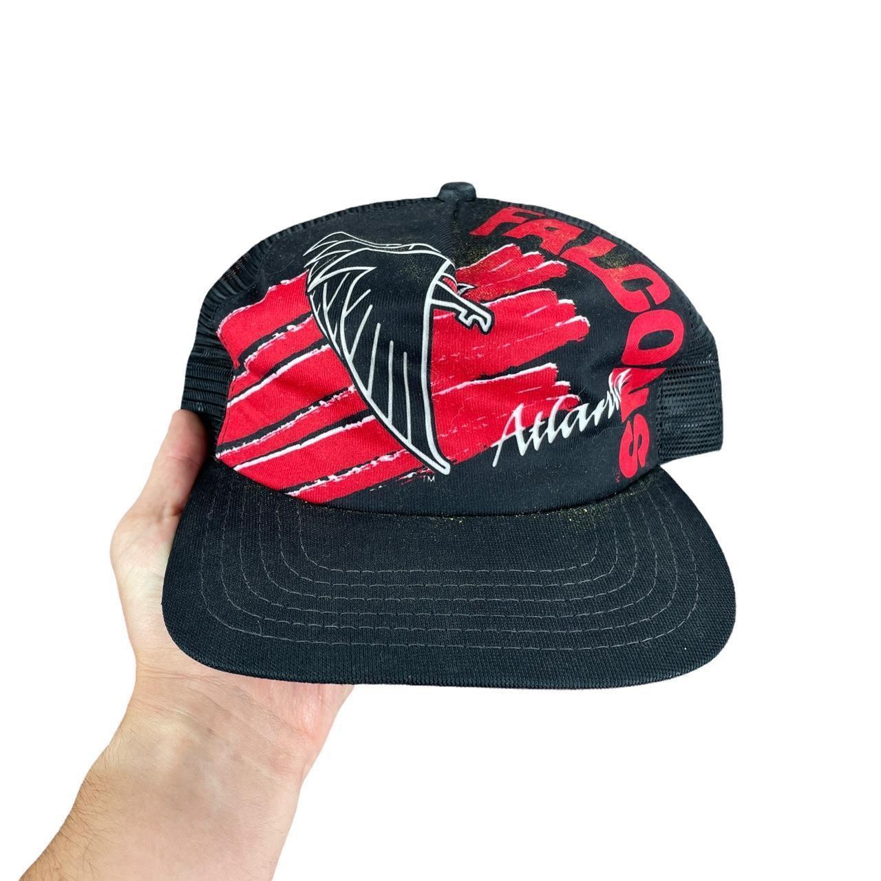 Vintage 80's Atlanta Falcons Black Snapback Trucker Hat