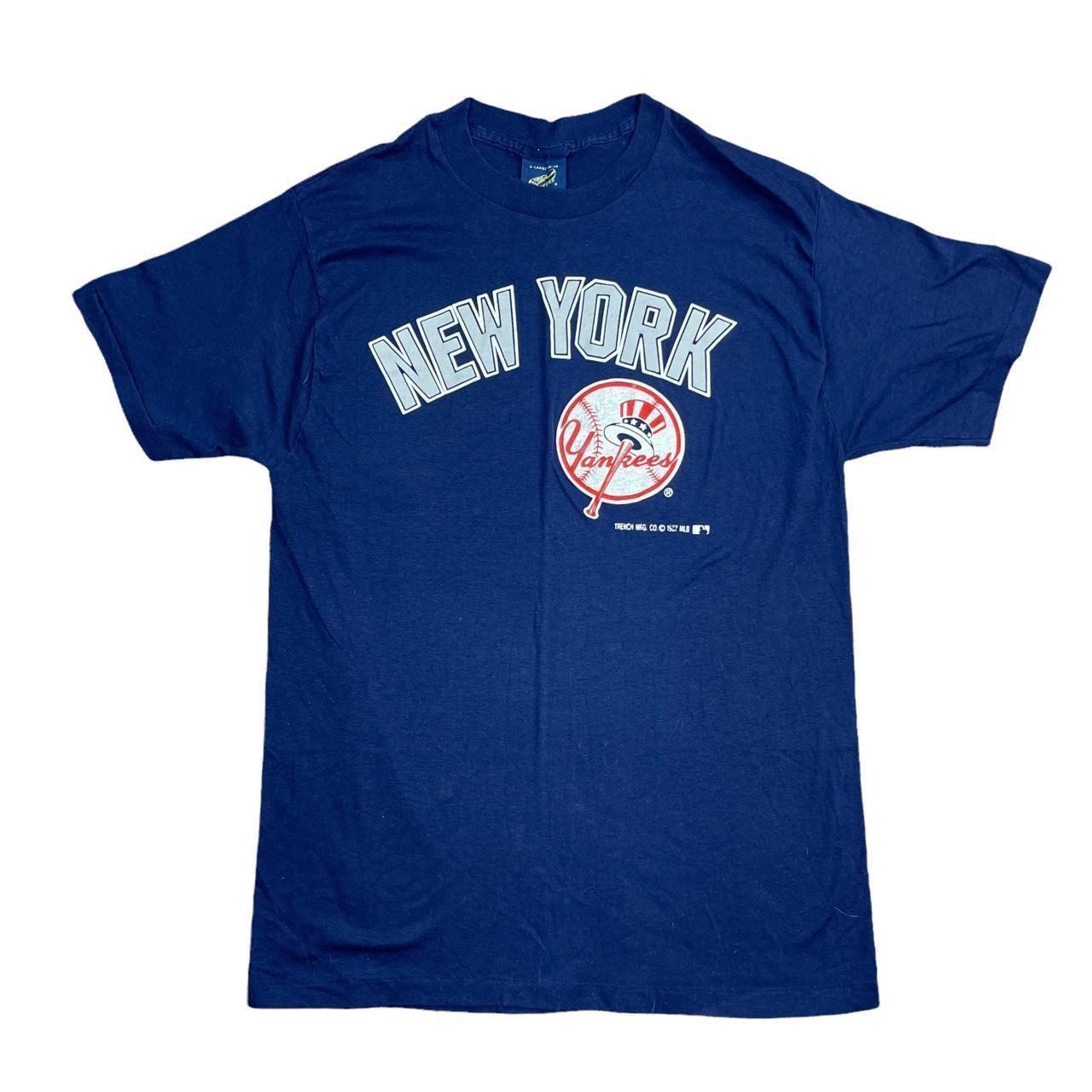 Vintage 1987 New York Yankees Single Stitch Trench MLB Tee (Large)