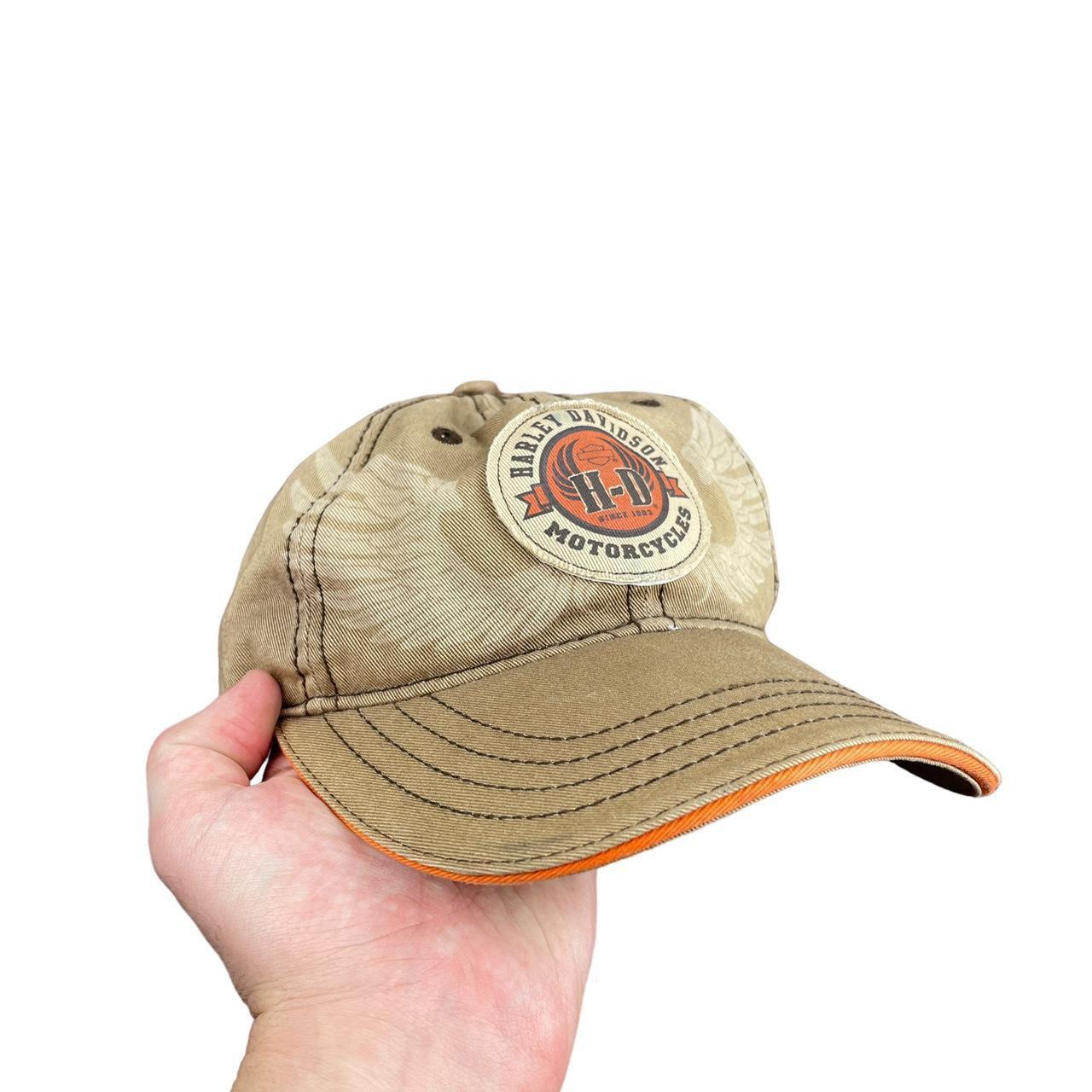 Vintage harley davidson hat -has an eagle patch on - Depop