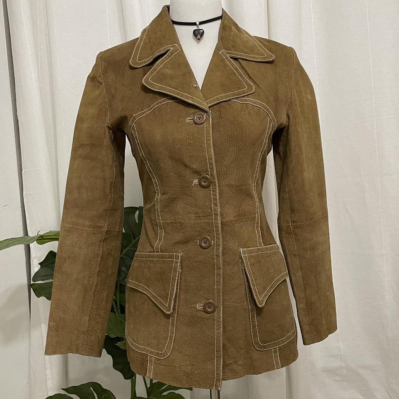 Jennyfer Women's White and Brown Jacket