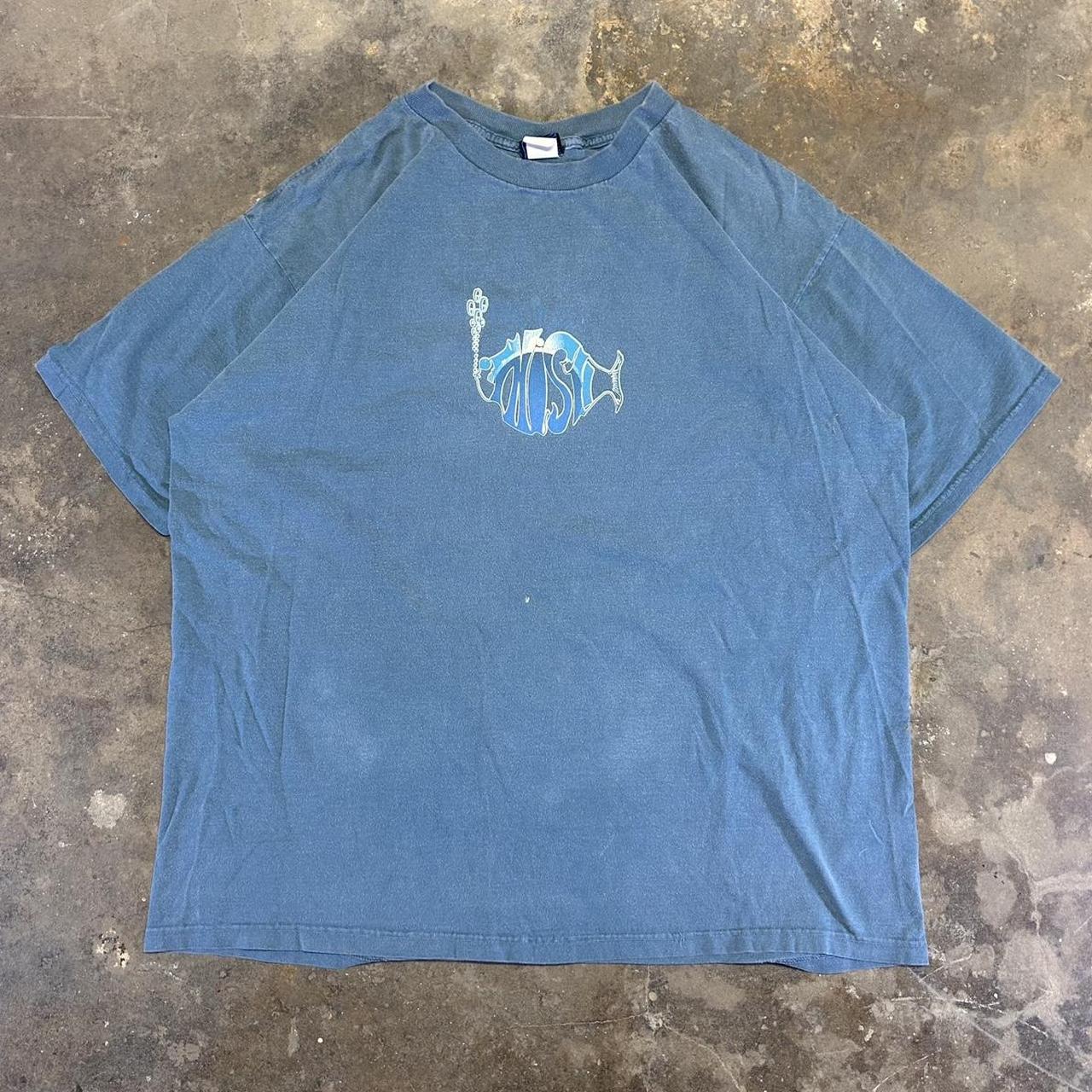 Vintage Blue Phish Bandtee Tour Shirt Size XL Made... | Depop