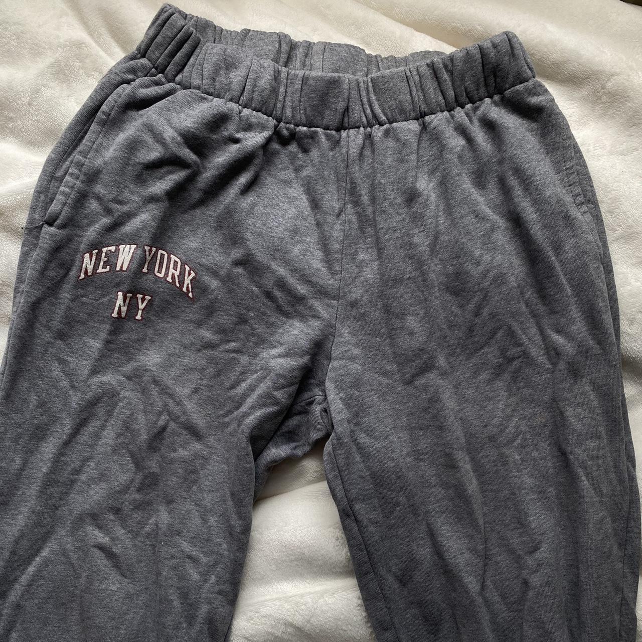 rare brandy grey new york sweatpants! y2k nyc... Depop